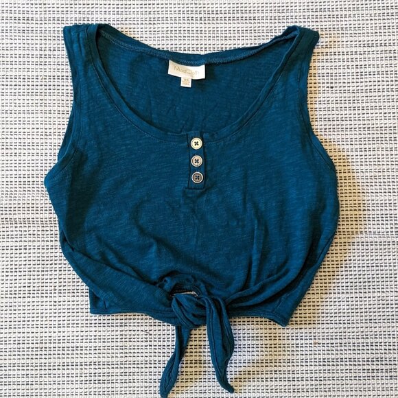 Retro Teal Tank Top with Tie Waist - Modcloth - Size XS - Picture 7 of 9